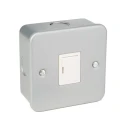 RS PRO 13A 1 Gang 2 Pole Surface Mount Mild Steel Fused Spur 250V AC BS5733
