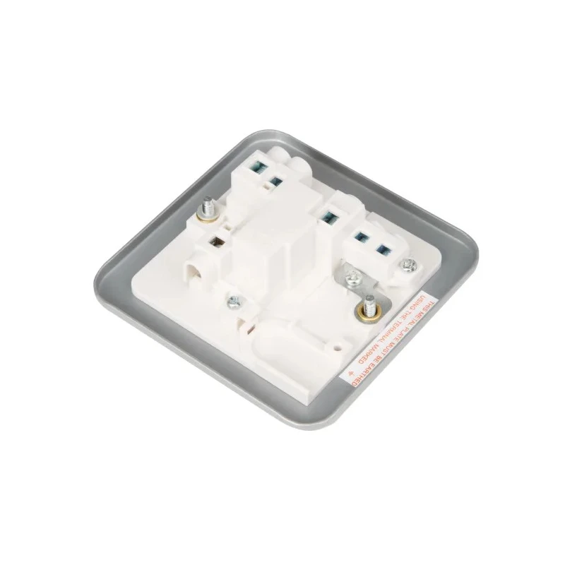 RS PRO 13A 1 Gang 2 Pole Surface Mount Mild Steel Fused Spur 250V AC BS5733