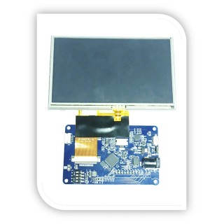 Bridgetek EVE Credit Card Board 5 in LCD Development Module with SPI Interface for BT816 Embedded Video Engine VM816C50A-D
