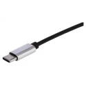 RS PRO Female USB Type C to Female 3.5 mm Stereo Jack USB Cable Black 150mm