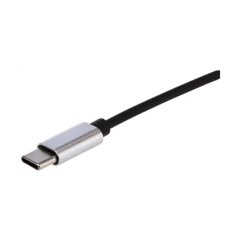 RS PRO Female USB Type C to Female 3.5 mm Stereo Jack USB Cable Black 150mm