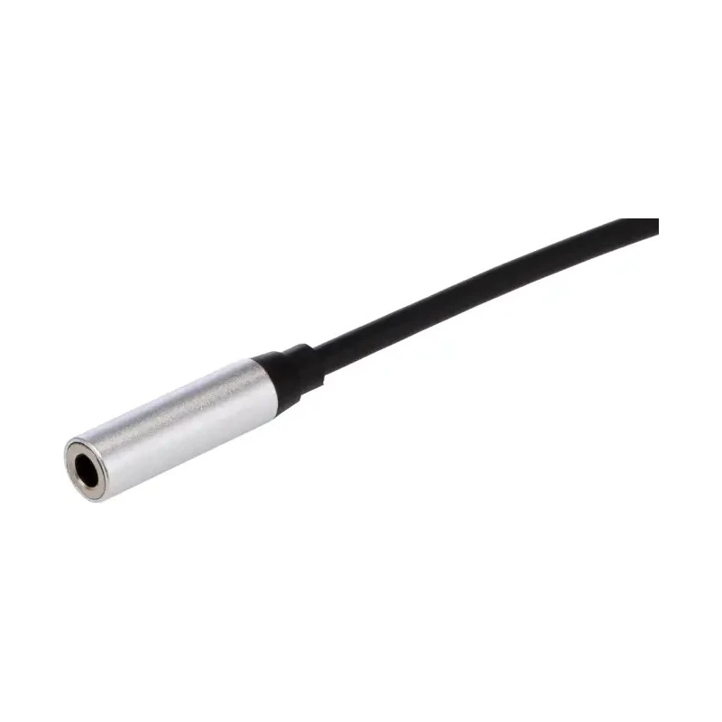 RS PRO Female USB Type C to Female 3.5 mm Stereo Jack USB Cable Black 150mm