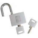 RS PRO Key Steel Aluminium Padlock Keyed Alike, 6 mm Shackle Diameter, 22 mm Shackle Length, 43 mm Body Width, 2 Keys