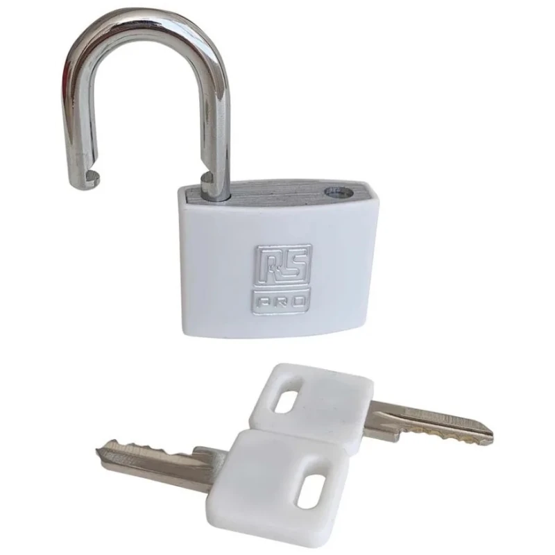 RS PRO Key Steel Aluminium Padlock Keyed Alike, 6 mm Shackle Diameter, 22 mm Shackle Length, 43 mm Body Width, 2 Keys