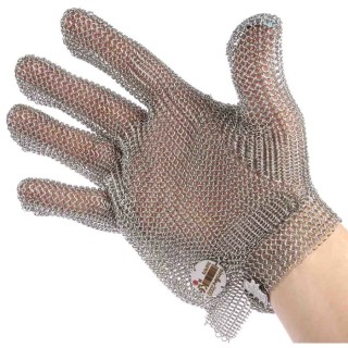 Polyco Healthline Metallica Grey Stainless Steel Cut Resistant Work Gloves Size 8 Uncoated 0801014