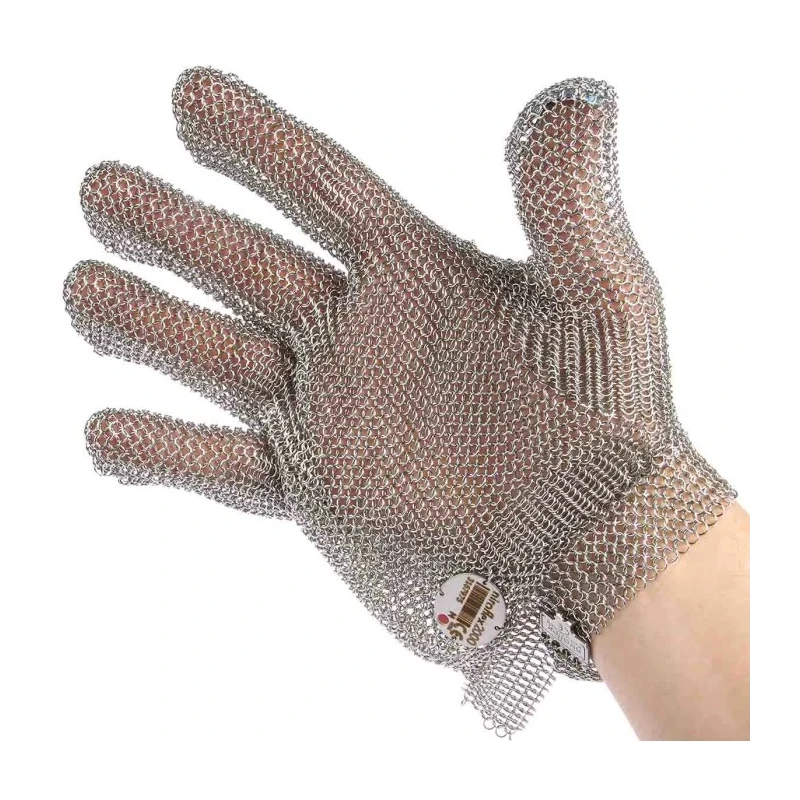 Polyco Healthline Metallica Grey Stainless Steel Cut Resistant Work Gloves Size 8 Uncoated 0801014