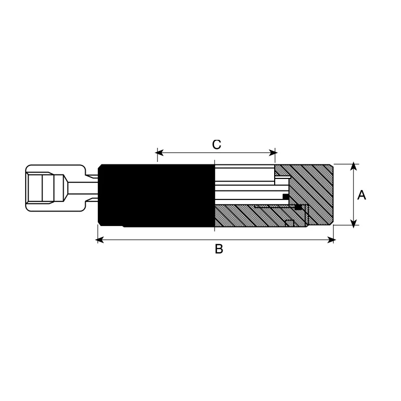 Hi-Force Portable Low Height Hydraulic Cylinder Single Acting 10t Capacity 6mm Stroke HVL10