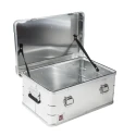 RS PRO Metal Waterproof Watertight Transit Case Aluminium Anodised 580 mm x 385 mm x 250 mm 914-4095