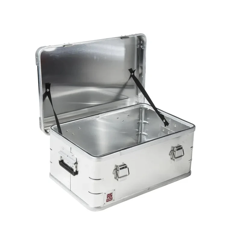 RS PRO Metal Waterproof Watertight Transit Case Aluminium Anodised 580 mm x 385 mm x 250 mm 914-4095