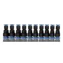 RS PRO Polyoxymethylene Pneumatic Y Tube-to-Tube Adaptor Push-in 4 mm Connections Nickel Finish 916-0915
