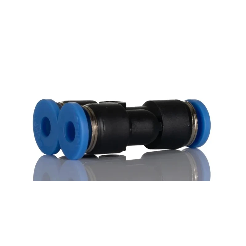 RS PRO Polyoxymethylene Pneumatic Y Tube-to-Tube Adaptor Push-in 4 mm Connections Nickel Finish 916-0915