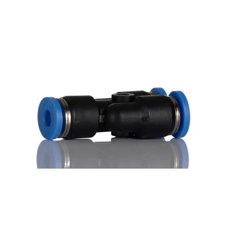 RS PRO Polyoxymethylene Pneumatic Y Tube-to-Tube Adaptor Push-in 4 mm Connections Nickel Finish 916-0915