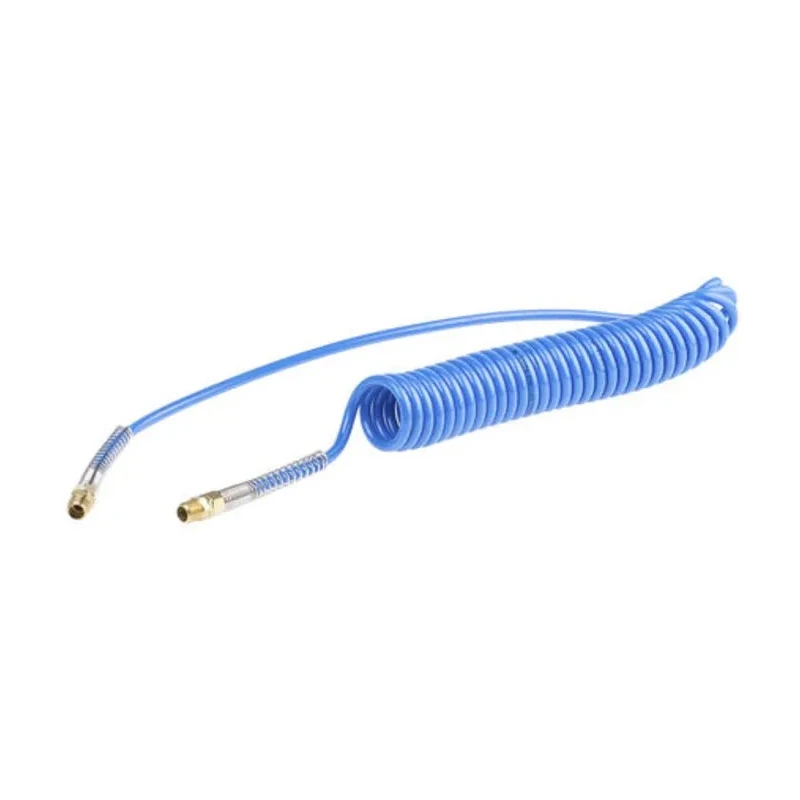 RS PRO 2 m Blue Polyurethane Recoil Hose, 10mm Outside Diameter, 6.5mm Inside Diameter, 10 bar, -20°C to 65°C 917-2340