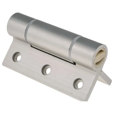 Pinet Clear Anodised Aluminium 6082-T5 Spring Hinge with Spring Loaded Pin Screw Fixing 100mm x 82.5mm x 5.5mm 72-1-4231