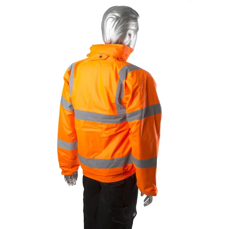 Portwest 300D Industry High Visibility Orange Men's Hi Vis Bomber Jacket M 918-5967