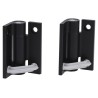 Pinet Black Anodised Aluminium 6060-T5 Self-Closing Spring Hinge with Spring Loaded Pin, Screw Fixing, 67 mm x 55 72-1-4261