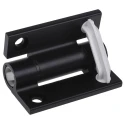 Pinet Black Anodised Aluminium 6060-T5 Self-Closing Spring Hinge with Spring Loaded Pin, Screw Fixing, 67 mm x 55 72-1-4261