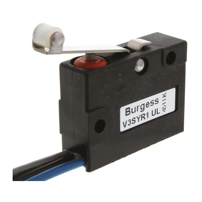 Saia-Burgess Roller Lever Micro Switch, Pre-Wired Terminal, 5A, 250 V AC, SPDT, IP67 V3SYR1-UL
