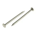 RS PRO Bright Steel Round Nail 40mm x 2.36mm Flat Round Head Steel 500g Bag 385-0000