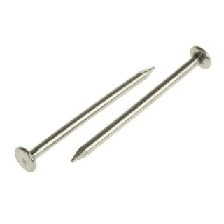 RS PRO Bright Steel Round Nail 40mm x 2.36mm Flat Round Head Steel 500g Bag 385-0000
