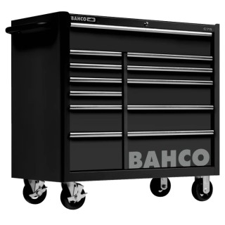 Bahco 12 Drawer Wheeled Roller Cabinet Stainless Steel 900kg Load Capacity 501x1020x985mm 1475KXL12BLACK