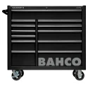 Bahco 12 Drawer Wheeled Roller Cabinet Stainless Steel 900kg Load Capacity 501x1020x985mm 1475KXL12BLACK