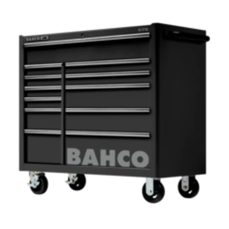 Bahco 12 Drawer Wheeled Roller Cabinet Stainless Steel 900kg Load Capacity 501x1020x985mm 1475KXL12BLACK