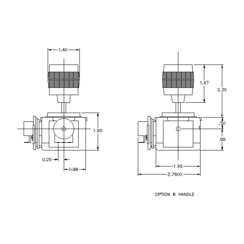CH Products 3-Axis Potentiometer Joystick Castle Passive S30L081P-50