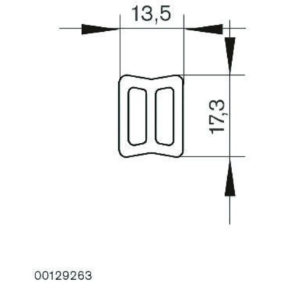 Bosch Rexroth Aluminium Profile Rail 3 m Length x 13.5mm Width x 17.3mm Height 3 842 993 887 / 3000