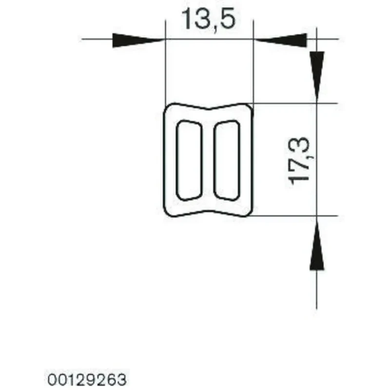 Bosch Rexroth Aluminium Profile Rail 3 m Length x 13.5mm Width x 17.3mm Height 3 842 993 887 / 3000