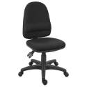 RS PRO Black Fabric Typist Office Chair Adjustable Height Wheeled Back Arms 181-2094