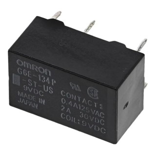 Omron PCB Power Relay, 9V DC Coil Voltage, 3A Switching Current, SPDT Contact Configuration G6E-134P-ST-US 9DC