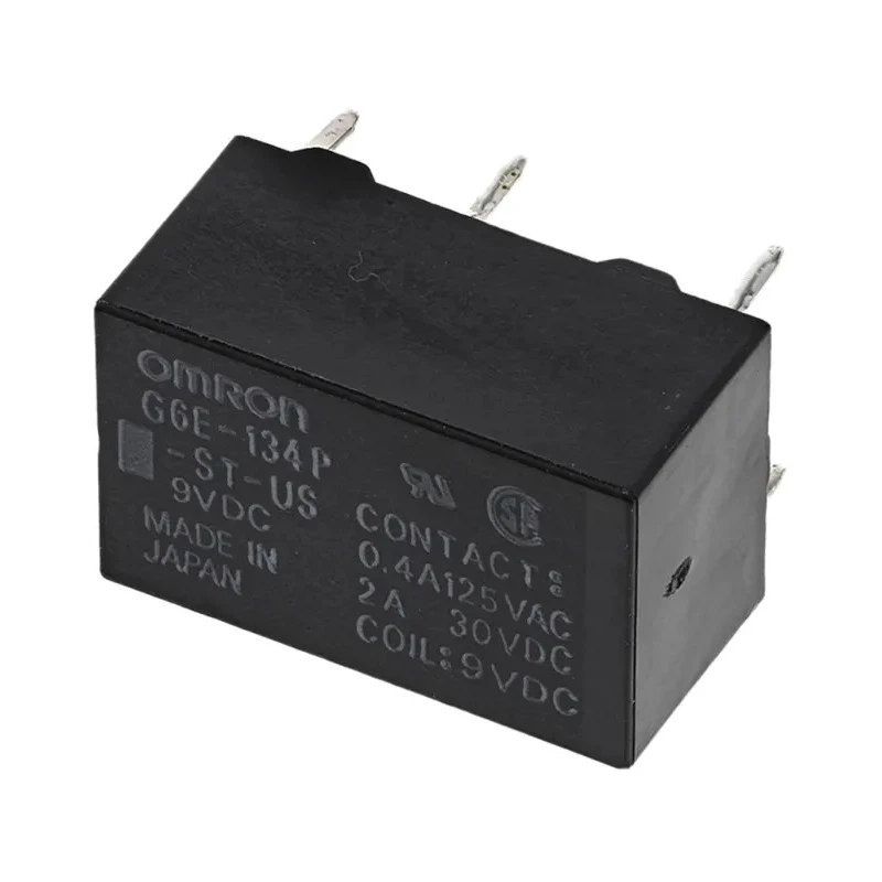 Omron PCB Power Relay, 9V DC Coil Voltage, 3A Switching Current, SPDT Contact Configuration G6E-134P-ST-US 9DC
