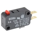 Omron Aratas Pin Plunger Micro Switch, Tab Terminal, 5A, 250V AC, SPDT, IP40 VX-5-1C22