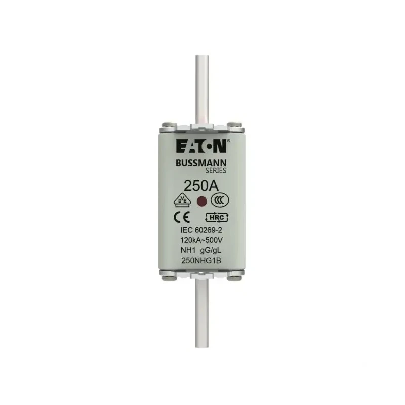 Eaton Industrial NH Fuse NH1 250A Current Rating 500V Voltage High Rupture Capacity 120kA Dual Indication 250NHG1B