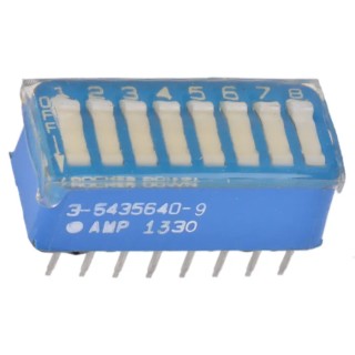 TE Connectivity Rotary Coded DIP Switch Through Hole Mount Rocker Actuator 3-5435640-9