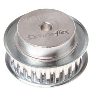 RS PRO Aluminium Timing Belt Pulley 9.5 mm Belt Width 5 mm Pitch 24 Teeth PB TYPE XL 037 24 TOOTH PULLEY