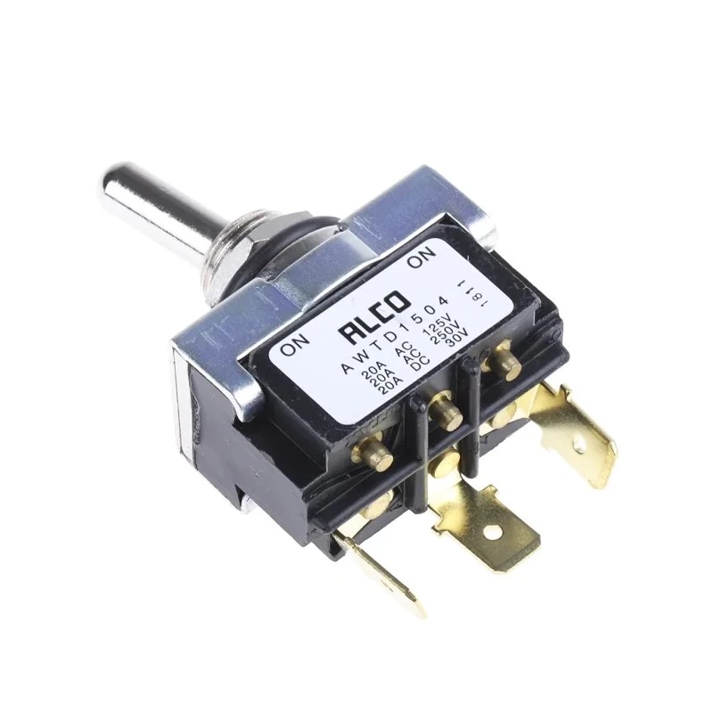 TE Connectivity Panel Mount Toggle Switch, On-On, SPDT, Tab Terminal, 30 V dc, 250 V ac AWTD1504