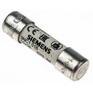 Siemens Cartridge Fuse 16A Current Rating 10 x 38 mm Size SITOR Series 3NC1016