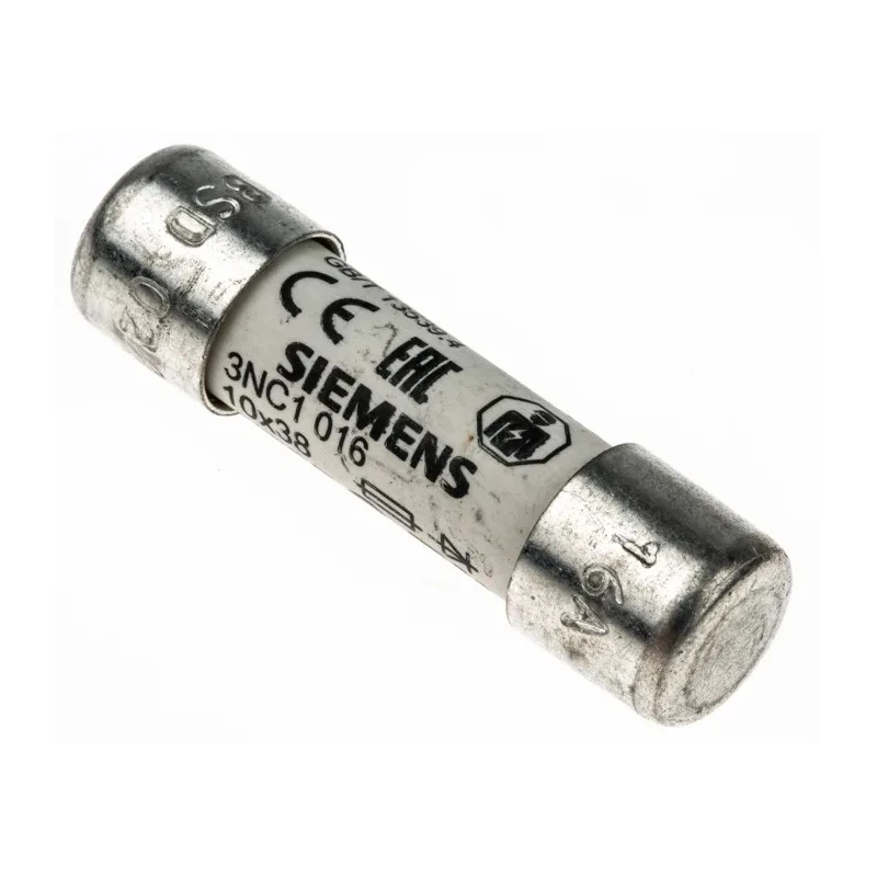 Siemens Cartridge Fuse 16A Current Rating 10 x 38 mm Size SITOR Series 3NC1016