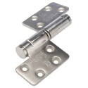 ROCA Brushed Stainless Steel Knuckle Hinge with Fixed Pin, Screw Fixing, 123 mm x 84 mm x 3 mm 92 80 86