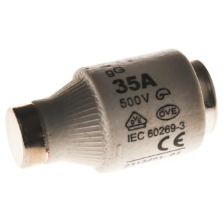 ETI Diazed D3 Class gG/gL Bottle Fuse 35A 500V AC Black Ceramic Body E33 Thread Size 2313401