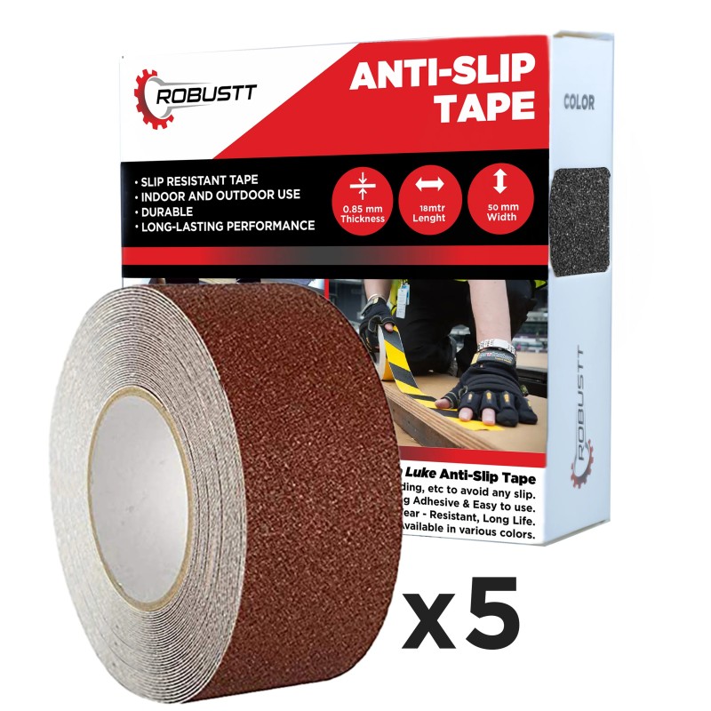 Buy Robustt Anti Skid/AntiSlip 18mx50mm Brown Adhesive Tape