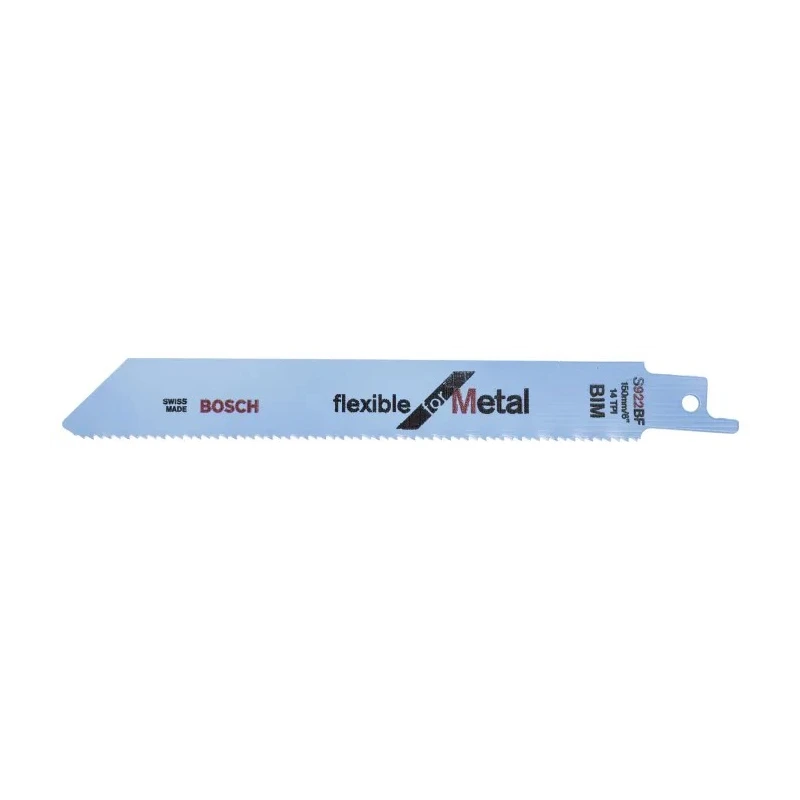 Bosch Reciprocating Saw Blade 5-Piece Bi-Metal for Metal Cutting, 14 Teeth Per Inch 2608656014