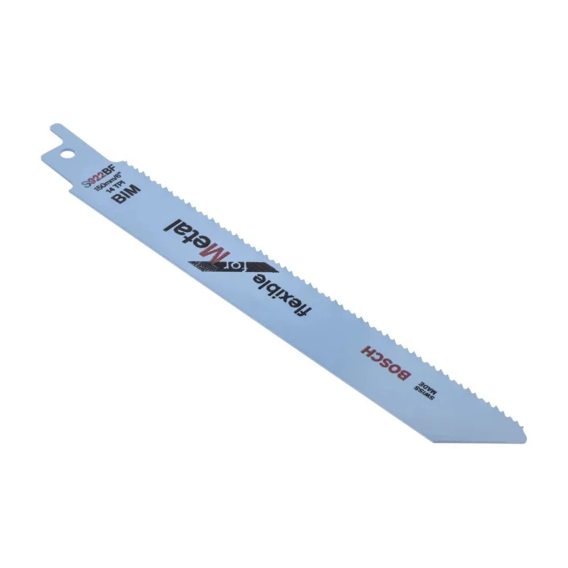Bosch Reciprocating Saw Blade 5-Piece Bi-Metal for Metal Cutting, 14 Teeth Per Inch 2608656014