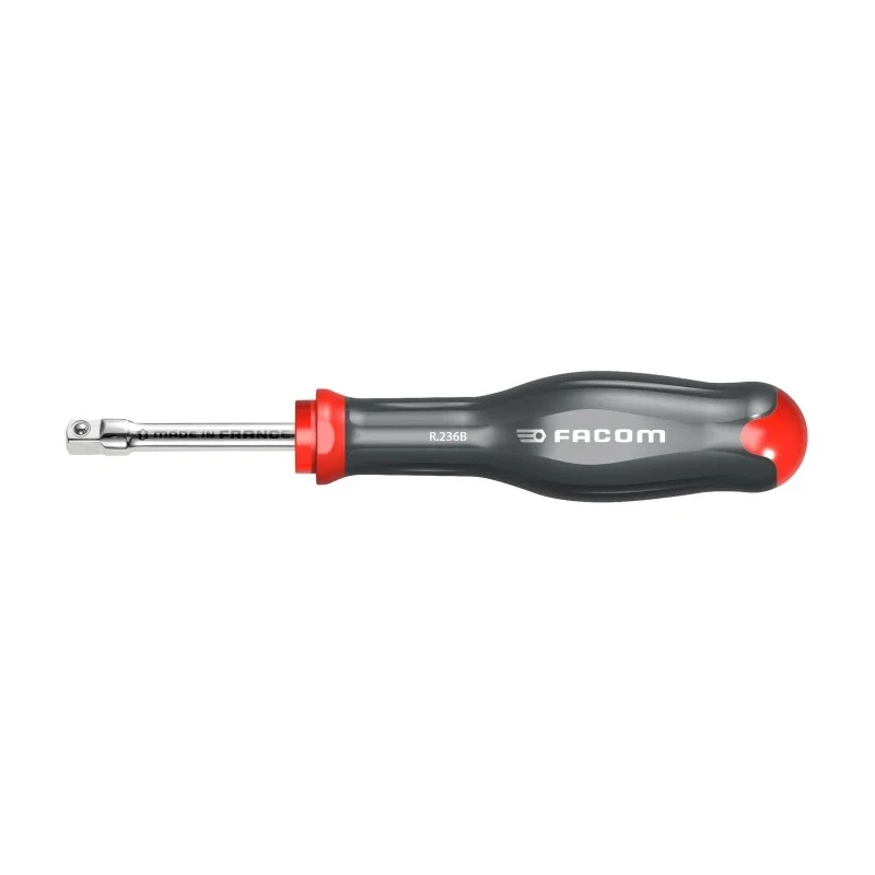 Facom 1/4 in Square Drive Spinner Handle Chrome Steel 158mm Overall R.236B