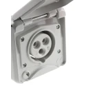 MENNEKES Industrial Socket Wall Mount 3 Pole 16A 230V IP44 Grey 