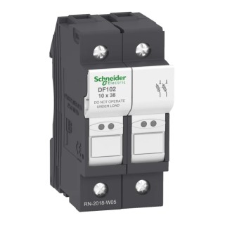 Schneider Electric 32A Rail Mount Fuse Holder, 2P, Screw Terminal, 690V AC DF102