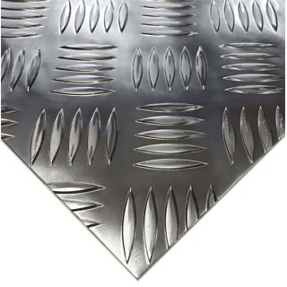 RS PRO Aluminium Checker Plate Black 2.5 m x 1.25 m, 2 mm Thick