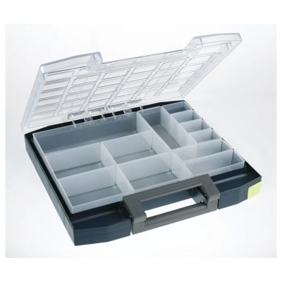 Raaco 12 Cell Blue Polycarbonate, Polypropylene Compartment Box 55 mm x 354 mm x 323 mm 134835